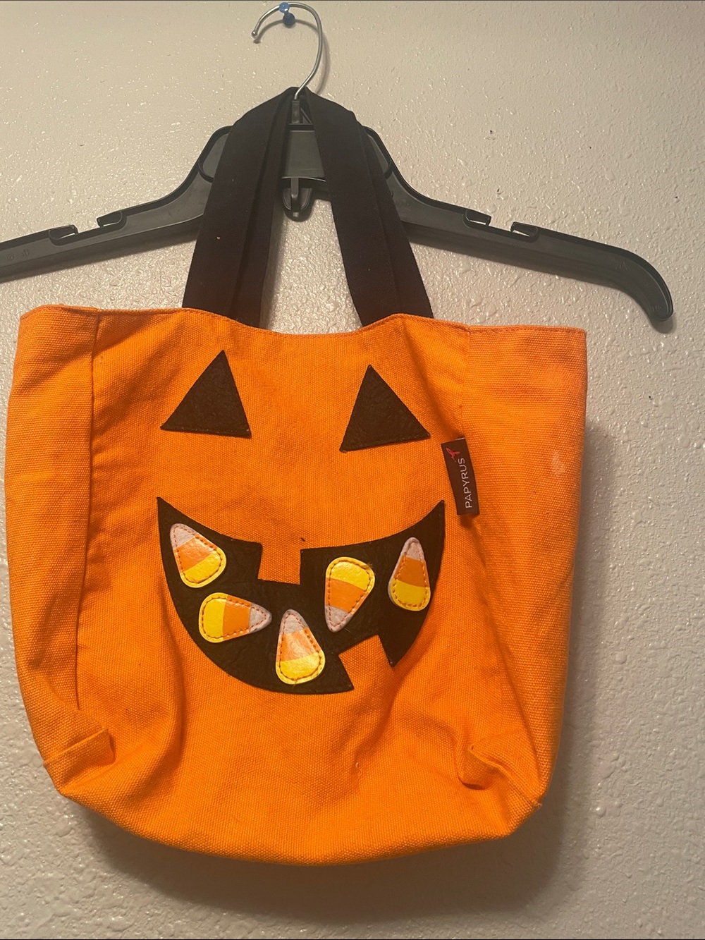 Papyrus Orange & Black Jack-O'-Lantern Candy Tote